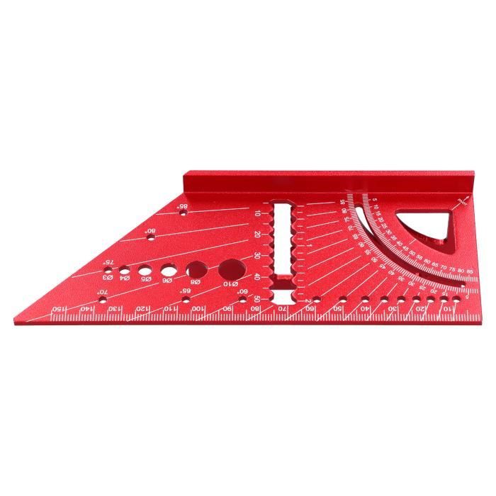 Règle De Mesure Multi-angle 3D En Alliage Aluminium - Angles Prédéfinis 22,5° à 90° - Gravure Précise - Pour Bois, Bricolage