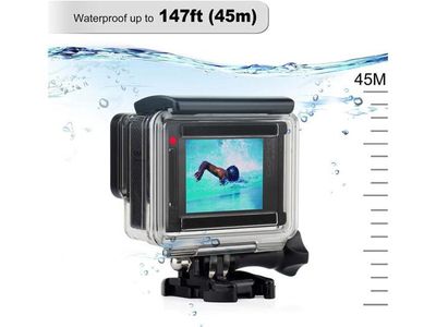 Boîtier étanche GoPro Hero 4/3+ – Coque De Plongée 40 M, Lentille Plate, Anti-buée, Pour Sports Nautiques