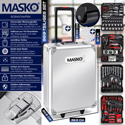 Masko 969 - Mallette à Outils Professionnelle - Acier - NEUF