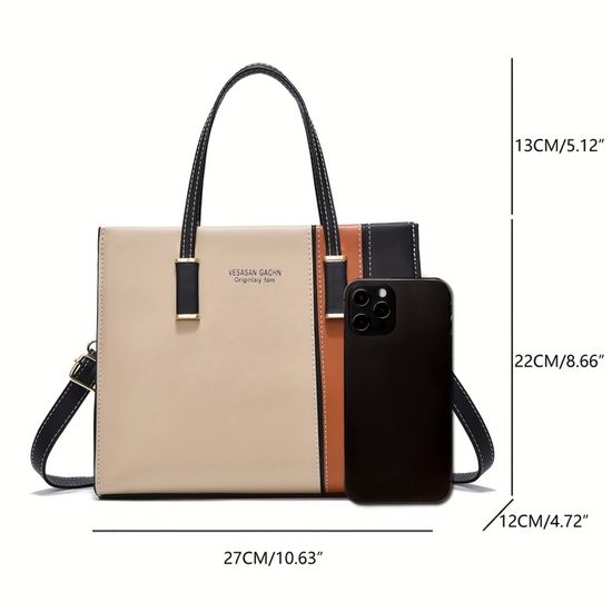 Grand Sac Fourre-tout Femme – Multicolore, PU, Fermeture éclair – Neuf Avec étiquettes