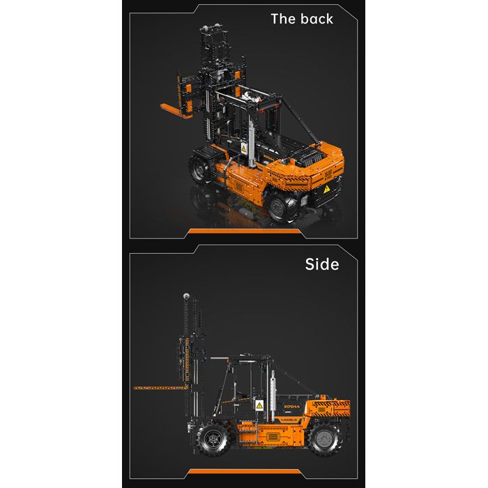 Mould King 17044 – Chariot élévateur à L’échelle 1:6, Modèle De Construction 4579 Pièces, Télécommandé Par Appli, Orange – Pour Adultes