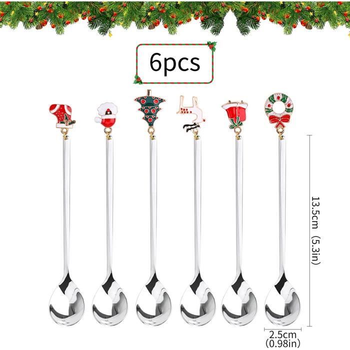 Set Couverts De Table De Noël, Cuillères à Café De