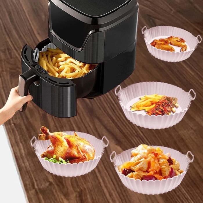 USMEI Moule Silicone Air Fryer, 2 Pièce 20cm Panier à friteuse