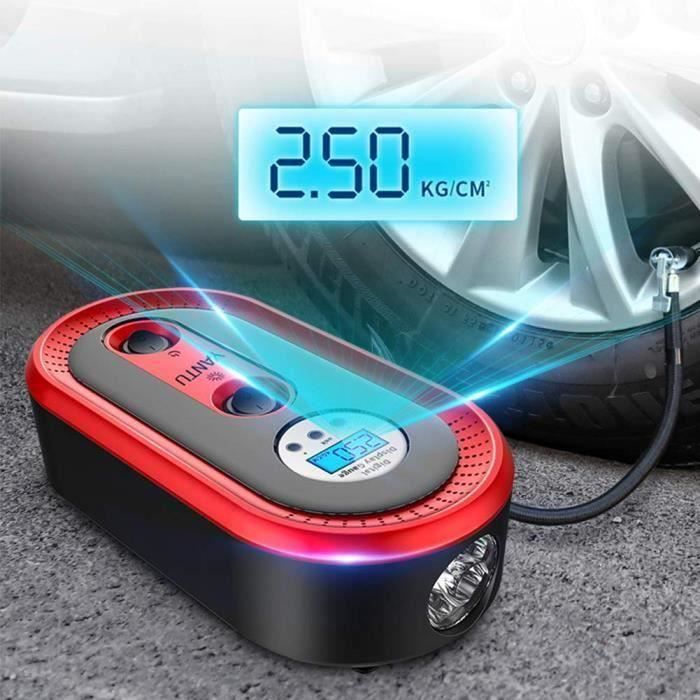 Gonfleur pneu voiture – Compresseur d'air 12V portable 120W avec lampe LED  – OBD2 – Diagnostic automobile et voyant moteur