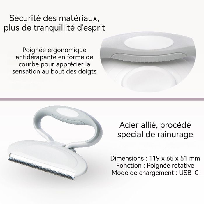 2 Peignes Autonettoyants Pour Chat/chien – Anti-puces, Bouton D'éjection, Pour Poils Longs Et Courts