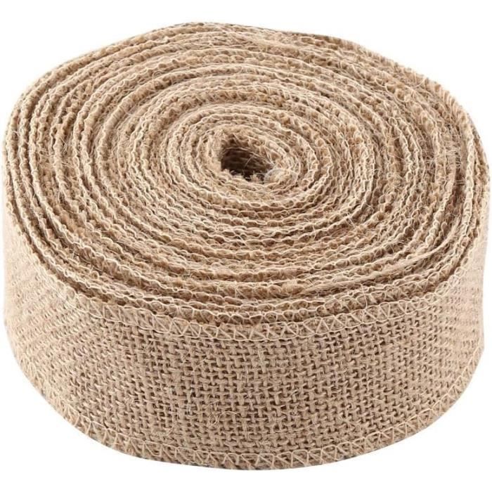 Lot De 8 Rouleaux De Ruban De Jute Naturel – Pour Emballage Cadeau, Déco DIY, Mariage, Décoration Maison – Style Vintage