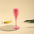 (Rose) 12 pièces PS plastique élégant grand verre à vin rouge 150ML verre à champagne maison bar verre à vin-2