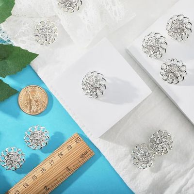 10 Boutons En Strass Noir Cristal – 22 Mm, Pour Vêtements, Sacs, Accessoires DIY