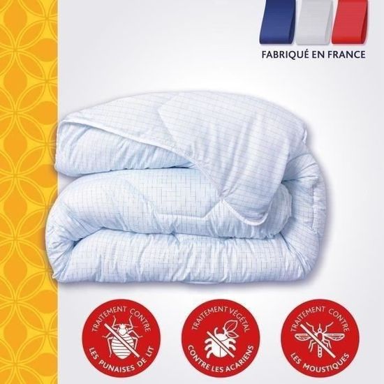 Couette "Instant Douillet" DODO - 220x240 Cm, Garnissage 300g/m² - Blanche, Enveloppe Polyester