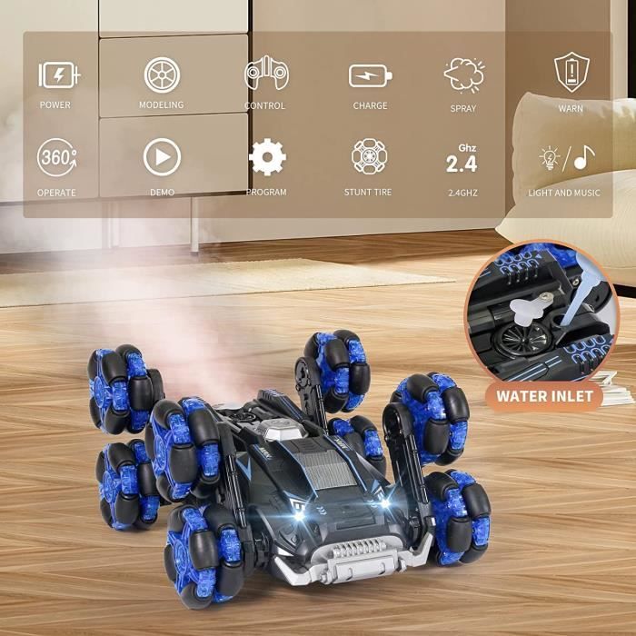 ACELIFE Voiture t l command e Tout Terrain 4WD 8 roues Stunt Car