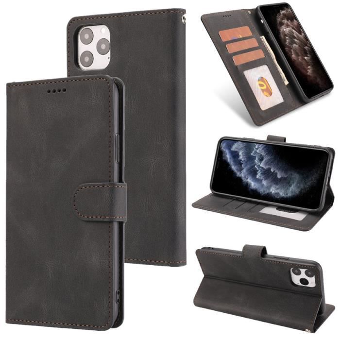 Housse Téléphone Portable Cuir Pliable Aimantée Portefeuille - Motif Fleurs Robuste