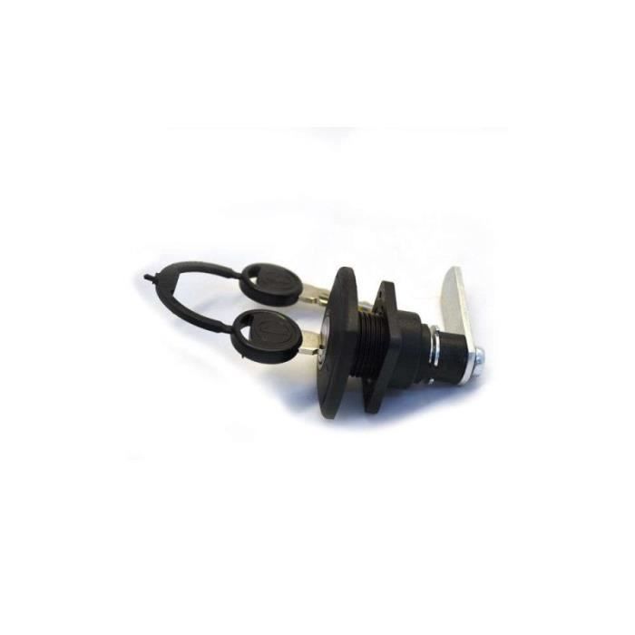 Serrure De Caravane Gauche Vecam Sans Rotor - Couleur Noire - Neuve