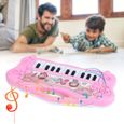 Piano électronique jouet bébé VINGVO - Rose - Jouez et chantez à l'intérieur ou à l'extérieur-3