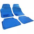 WOLTU Tapis de voiture universel lot de 4,Tapis plastique,Tapis Moquette,tapis de sol pour voiture en PVC,Bleu-3