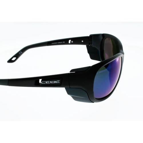 Lunettes de soleil Montagne Alpinisme CEBE EVEREST Matt Black Verres bleutes MIXTE Indice 4 avec la qualite de vision du verre Achat Vente lunettes de soleil Mixte Adulte Cdiscount
