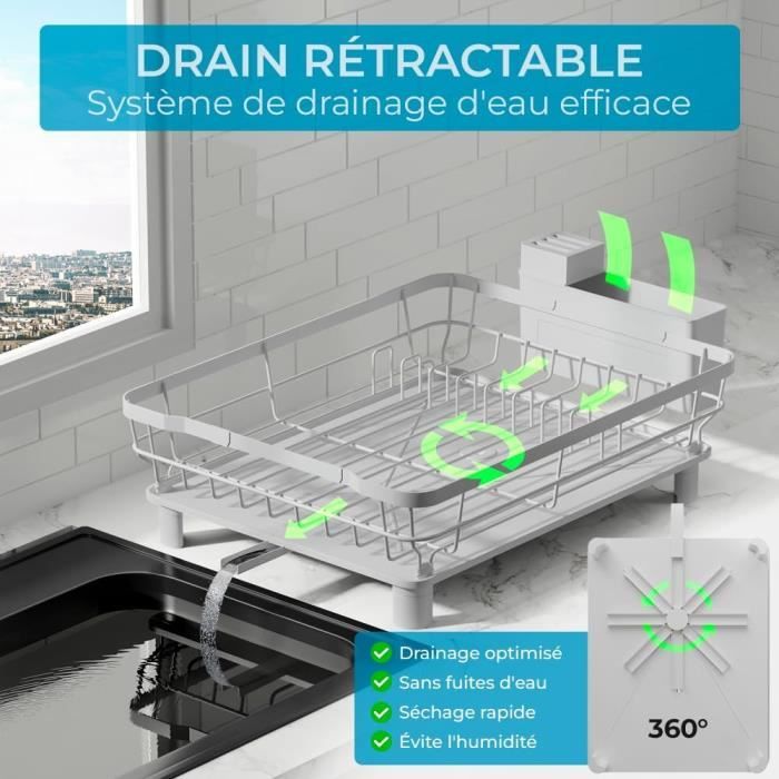 égouttoir Extensible Blanc Egouttoir A Vaisselle Cuisine Extensible, égouttoir Bec Verseur Rangement Cuisine égouttoir Extensible Blanc Egouttoir A Vaisselle Cuisine Extensible, égouttoir Bec Verseur Rangement Cuisine