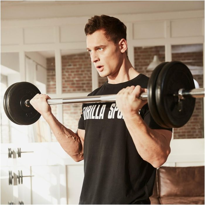 Disques D'haltères 4 X 15 Kg GYM80 - Diamètre 50 Mm, Caoutchouc Et Fonte - Occasion En Bon état