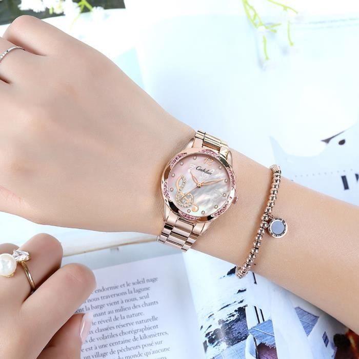 Une Montre Femme Bracelet Et Montre Au Meme Poignet Montre Femme