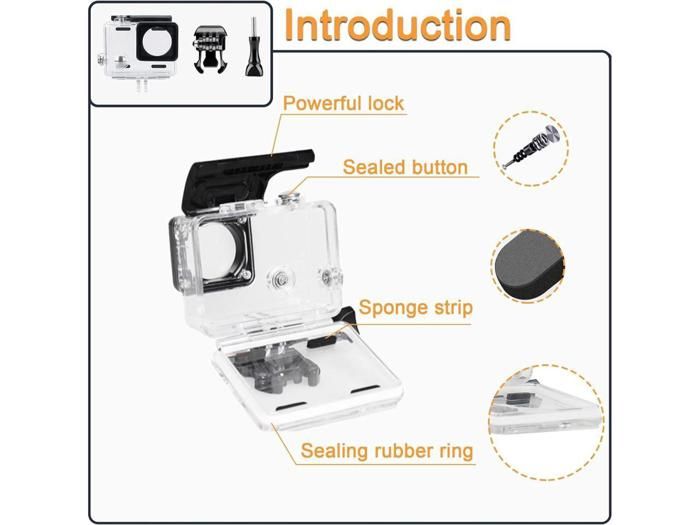 Pour Gopro boîtier étanche pour Gopro hero 4 Hero3 Hero 3 boîte