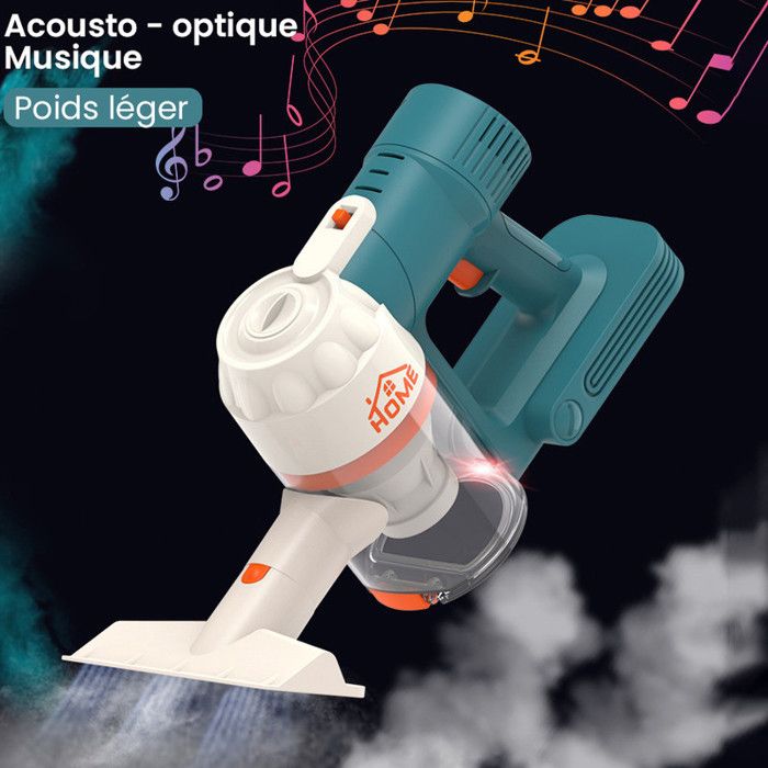 Aspirateur Jouet Enfant 3 En 1 - Avec Musique Et Lumières, Buses Interchangeables - Fonctionne Vraiment