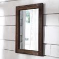 AAZZKANG Miroir mural rectangulaire rustique avec cadre en bois pour chambre &agrave; coucher, salle de bain258-0