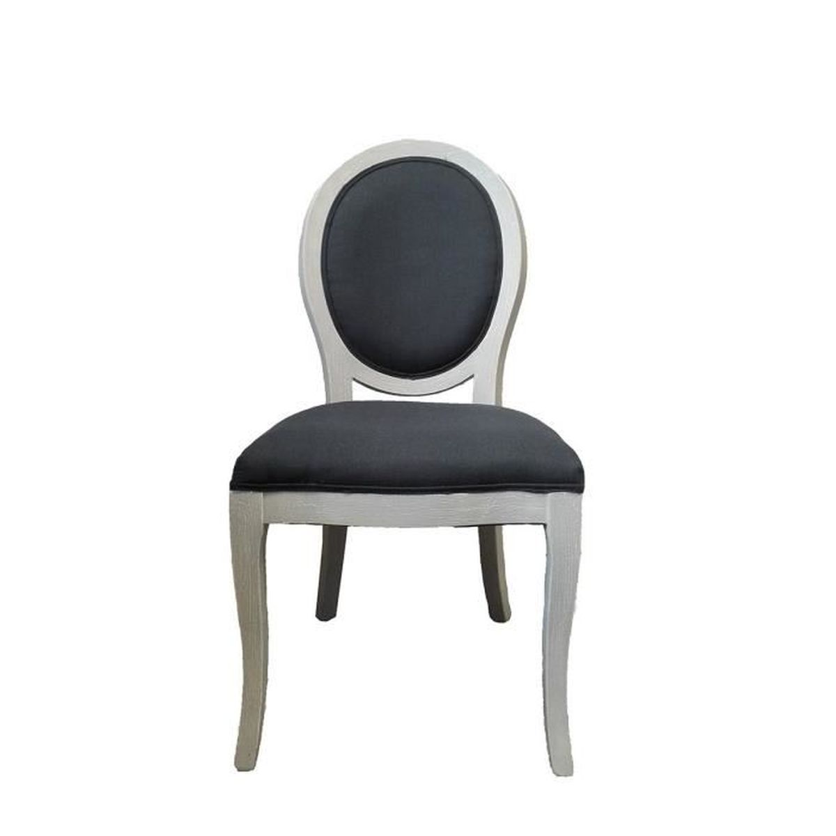 Chaise Médaillon Grise Cléon