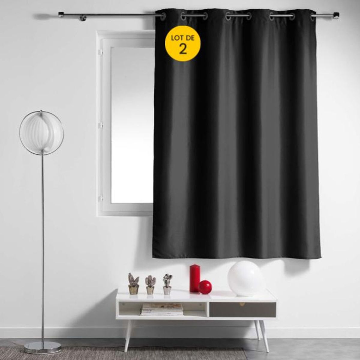 Rideaux Occultants Harry Potter - 2 Panneaux 183x214 Cm - Thème Magie - Pour Chambre Enfant