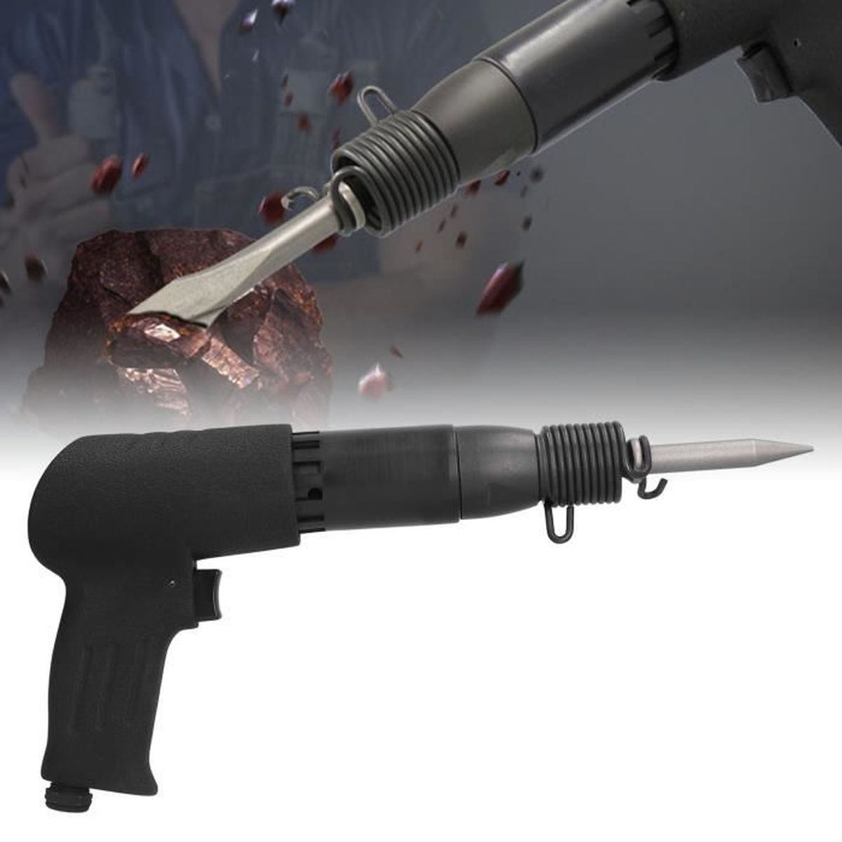 Jeu de ciseaux à marteau pneumatique EJ.LIFE - 3 pièces en acier chrome