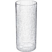 Atmosphera - Vase cylindre verre craquelé H 30 cm D, 13 x H, 30 cm Transparent
