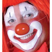 Lot de 6 Nez de clown en plastique avec élastique - Rouge - Pour Enfant à partir de 4 ans