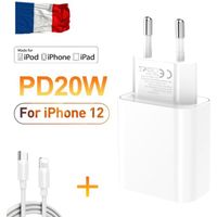 Chargeur USB C à charge rapide PD 20W pour iphone 12 Mini Pro MAX 12 11 Xs Xr X 8 Plus chargeur PD pour iPad air 4 2021 IPAD pro