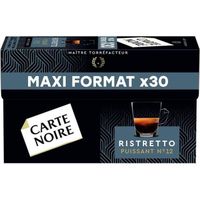 LOT DE 3 - CARTE NOIRE - Café Ristretto N°12 Capsules Compatibles Nespresso - Paquet de 30 capsules