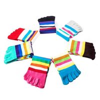 DAMILY® Lot chaussettes à cinq doigts en coton et polyester - 7 paires - Pour femme sport Chaussettes de course à pied - Haut 12cm