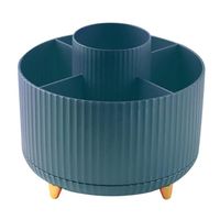 Drfeify Porte-Stylo Pot à Crayon de Bureau 5 Compartiments Rotatif à 360 Degrés