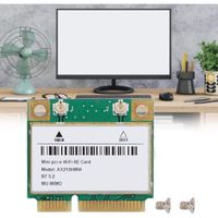 Carte Réseau AX210HMW,Carte WiFi 2.4G/5G/6G BT 5.2,Adaptateur de Réseau Informatique pour Carte PCB D'interface Mini PCIE pour Wi