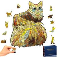Puzzle en bois Golden Ragdoll Cat - HEYZOEY - 101 pièces - Jouet éducatif pour enfants et adultes
