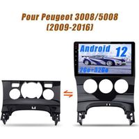 Junsun Autoradio Android 12 2Go+64Go pour Peugeot 3008/5008(2009-2016) avec 9 Pouces Écran Tactile GPS Bluetooth FM SD RDS
