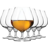 Krosno Verre à Cognac Brandy Whisky Degustation - Lot de 6 Verres - 550 ml - Collection Harmony - Lavable au Lave-Vaisselle