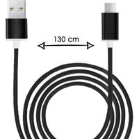 Câble Micro USB pour Huawei P Smart + 2019 Câble USB Tressé Nylon 1,3 Mètre Câble Charge-Synchro Rapide-Transfert de données - NOIR