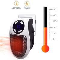 Mini Radiateur Chauffage Électrique Chauffage Portable Soufflant Ventilateur Puissant 500W Chauffe Rapide Pour Maison Bureau-Blanc