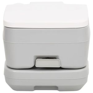 WC - TOILETTES RAI Toilette de camping portable gris et blanc 10+10 L PEHD 10698
