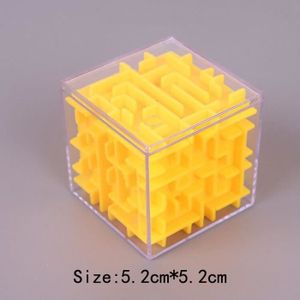 PUZZLE Jaune 5.2CM - Cube Magique Labyrinthe 3d, Puzzle À