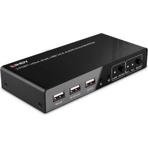 CÂBLE INFORMATIQUE Lindy 2 Port KVM Switch HDMI 4K60, USB 2.0 - Audio