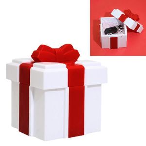 Boîte cadeau minifinker Boîte-cadeau Coffret cadeau bloc de construction apparence résistant à l'usure rouge blanc loisirs boite Quadratique