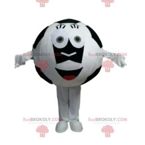 DÉGUISEMENT - PANOPLIE Mascotte de ballon de foot noir et blanc, ballon d