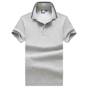 POLO Polo Homme Col revers rayé Coupe droite Manches courtes Casual Couleur unie