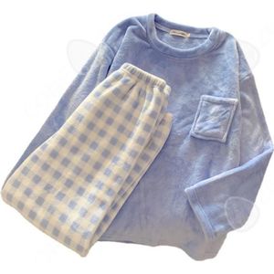 Veste pyjama pilou col montant bleu canard femme grande taille