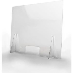 TOPCAR - Ecran de protection Plexiglass, transparent, pour comptoir et  commerces - Sans trappe - TOPPLEX800