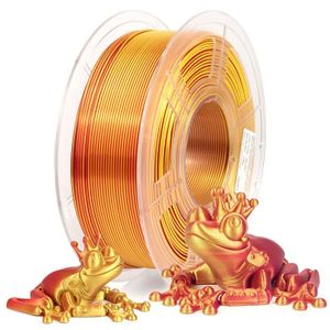 FIL POUR IMPRIMANTE 3D iSANMATE Filament PLA 1.75, Silk Or et Rouge Coule