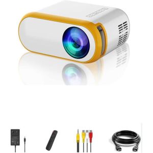 Vidéoprojecteur Mini Vidéoprojecteur-Mini Projecteur Portable 4000 Lumens 1080P Full Hd Rétroprojecteur Compatible Avec Iphone-Samsung-Hauwei[J160]